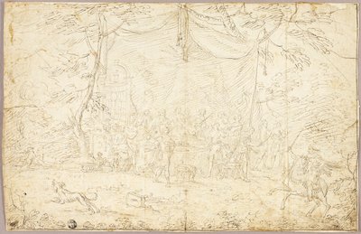 Soggetto letterario: Scena di banchetto da Jean Cotelle the younger