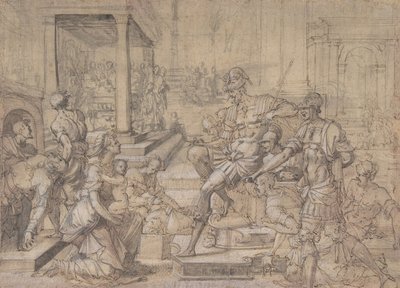 Amya che Chiede a Faustus la Custodia di San Mamas, ca. 1543 da Jean Cousin
