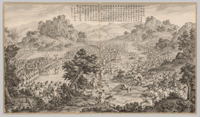 Grande vittoria a Huerman: dalle Scene di battaglia della repressione delle ribellioni..., c. 1765-1774 da Jean Damascene Sallusti
