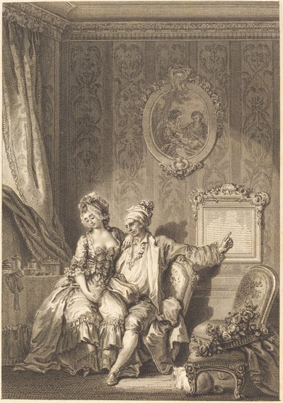 Il calendario dei vecchi da Jean Dambrun after Jean Honoré Fragonard