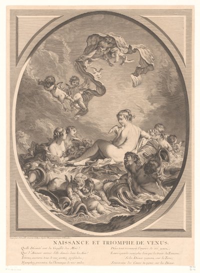 Nascita e trionfo di Venere da Jean Daullé
