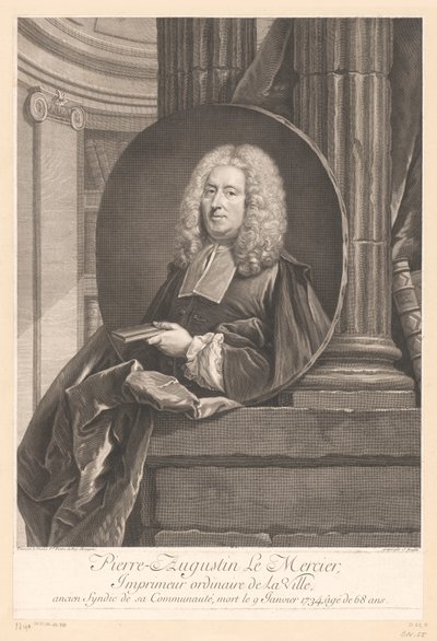 Ritratto di Pierre-Augustin Le Mercier da Jean Daullé