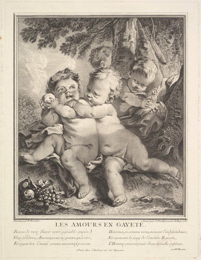 I Cupidi allegri, 1750 da Jean Daullé