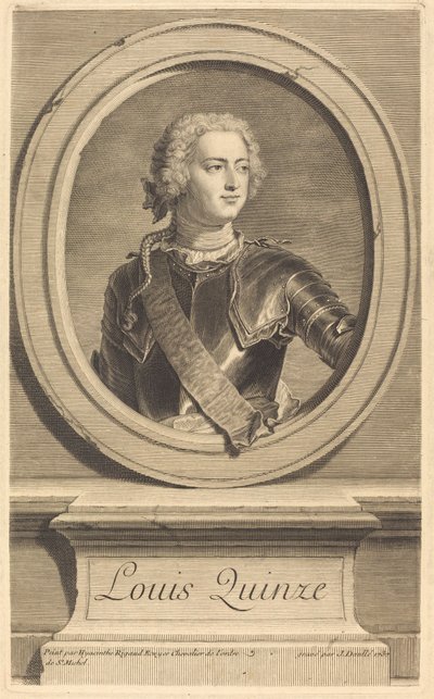 Luigi XV da Jean Daullé after Hyacinthe Rigaud