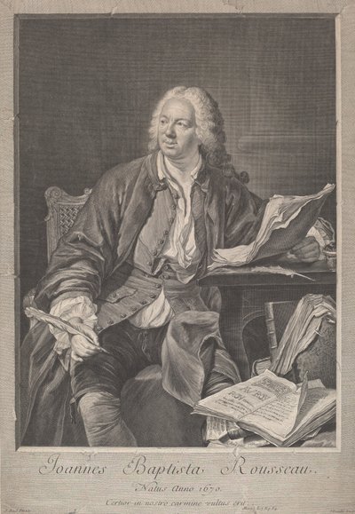 Jean-Baptiste Rousseau da Jean Daullé, after Jacques Andre Joseph Camelot Aved