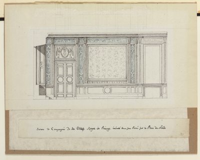 Progetto per decorazioni murali per il Salon de Compagnie da Jean Desmosthene (attr. to) Dugourc
