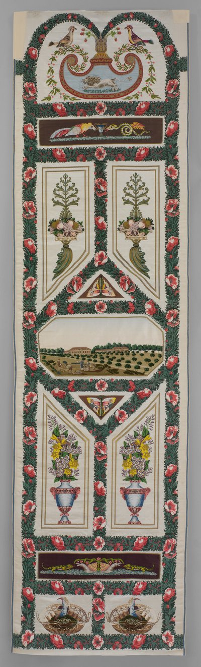 Verdures del Vaticano, c.1799 (seta tessuta e filo metallico con ricamo) da Jean Desmosthene Dugourc