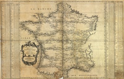 Nouvelle carte de la France da Jean Dominique Maraldi