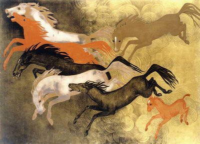 Cavalli danzanti, c.1950 da Jean Dunand