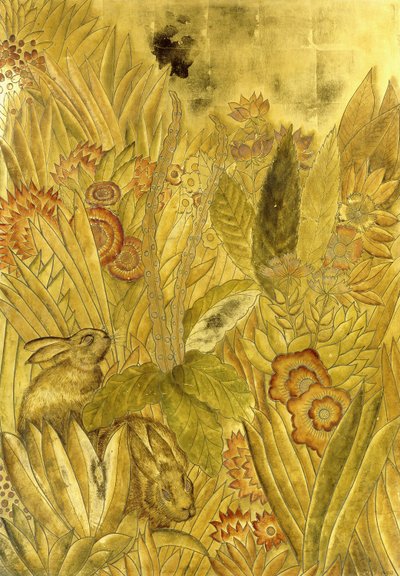 Conigli e fiori; Lapins et Fleurs da Jean Dunand