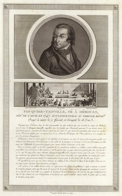 Ritratto di Antoine Quentin Fouquier de Tinville da Jean Duplessi Bertaux