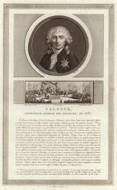 Ritratto di Charles Alexandre, visconte de Calonne da Jean Duplessi Bertaux