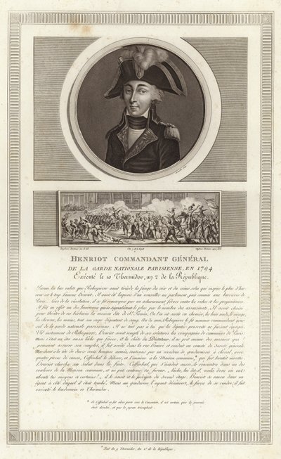 Ritratto di François Hanriot da Jean Duplessi Bertaux