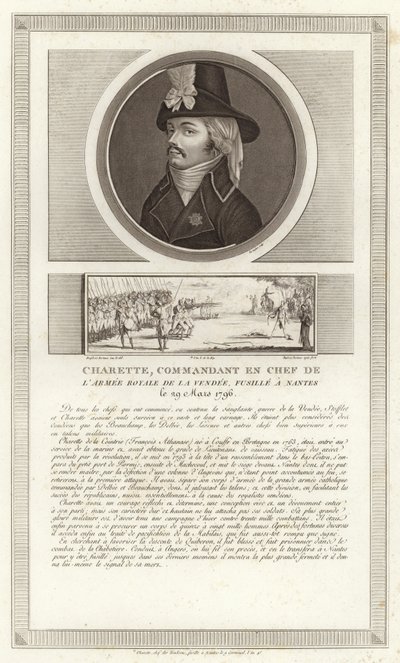 Ritratto di François de Charette da Jean Duplessi Bertaux