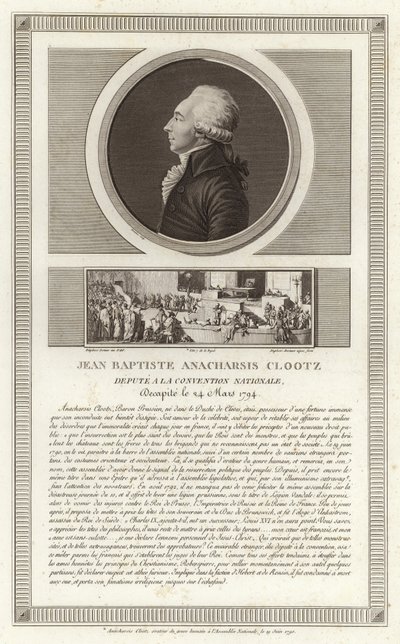 Ritratto di Jean-Baptiste du Val-de-Grace, barone de Cloots da Jean Duplessi Bertaux