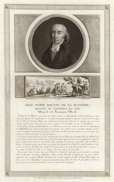 Ritratto di Jean-Marie Roland, visconte de la Platiere da Jean Duplessi Bertaux