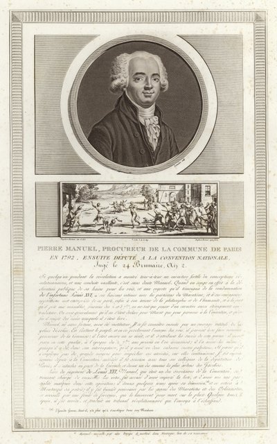 Ritratto di Louis Pierre Manuel da Jean Duplessi Bertaux