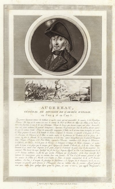 Ritratto di Pierre Augereau, Duca di Castiglione da Jean Duplessi Bertaux