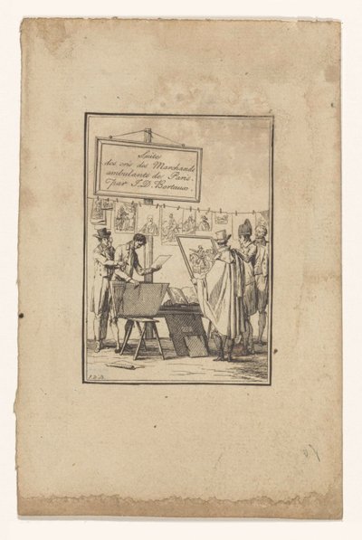 Bancarella di un venditore di stampe da Jean Duplessis Bertaux