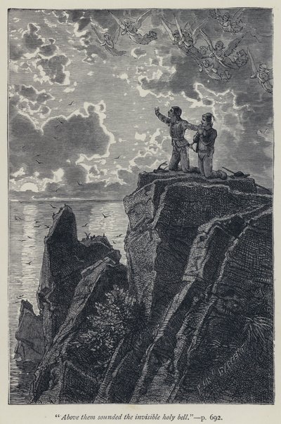 "Sopra di loro suonava la campana sacra invisibile" (incisione) da Jean Edouard Dargent