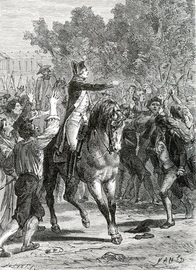 Generale Lafayette, Rivoluzione francese da Jean Edouard (1824-99) Dargent
