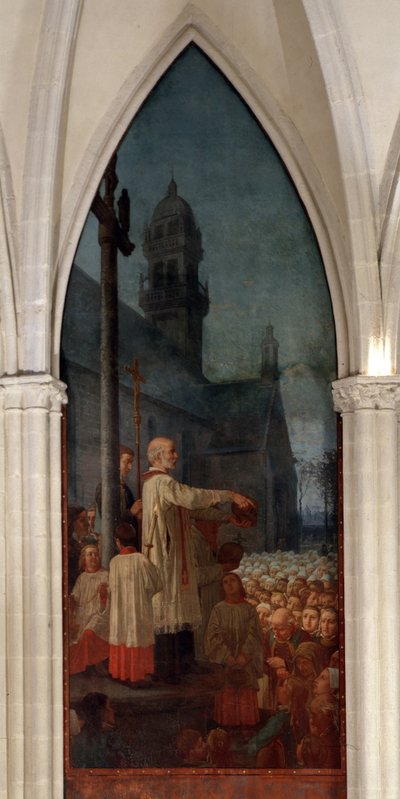 Predicazione di Michel le Nobletz (1577-1652) fuori da una chiesa in Bretagna da Jean Edouard Dargent