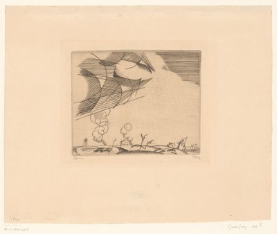 Paesaggio con pennacchi di fumo da Jean Emile Laboureur (signed by artist)
