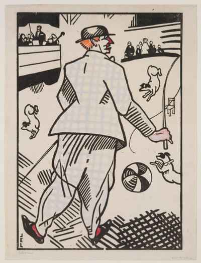 Clown con cani (Le Clown aux Chiens) da Jean Emile Laboureur