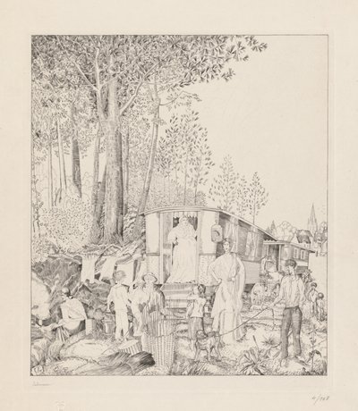 La Halte des Bohémiens da Jean Emile Laboureur
