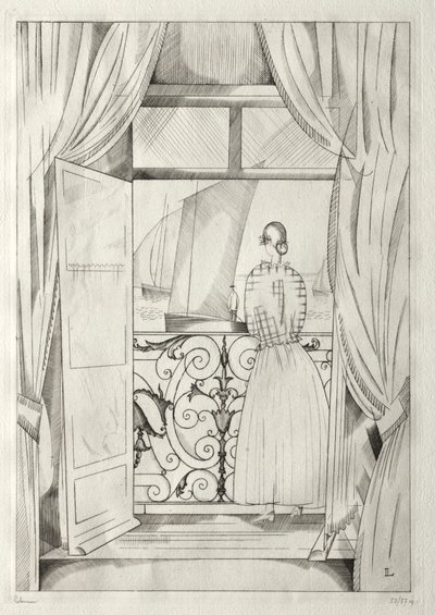 Il balcone sul mare da Jean Emile Laboureur