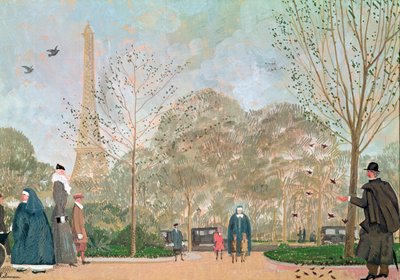 Passeggiata nei Giardini del Trocadero, c.1920 da Jean Emile Laboureur