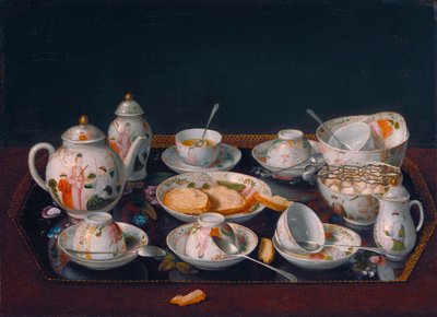 Tedesco: Natura morta con tazze da caffè (set da tè giapponese) Natura morta: set da tè da Jean Étienne Liotard