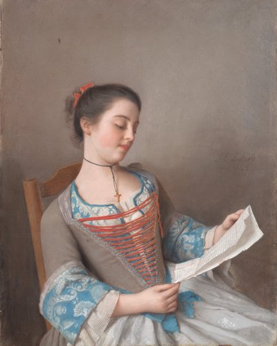 Italian: La bella lectora
French: La liseuse da Jean Étienne Liotard