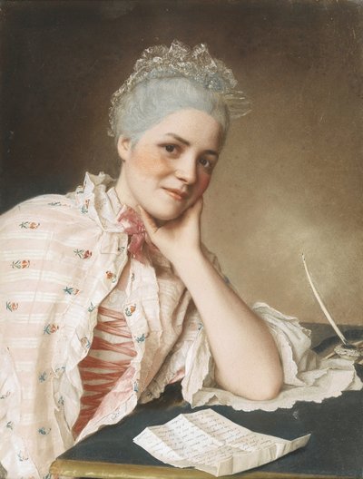 Ritratto della cantante Mademoiselle Louise Jacquet, c. 1750 da Jean Étienne Liotard