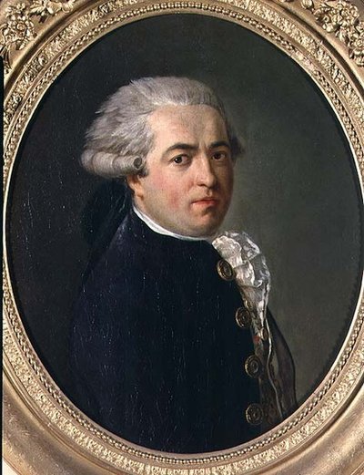 Ritratto di un gentiluomo in un cappotto nero da Jean F. G. (circle of) Colson