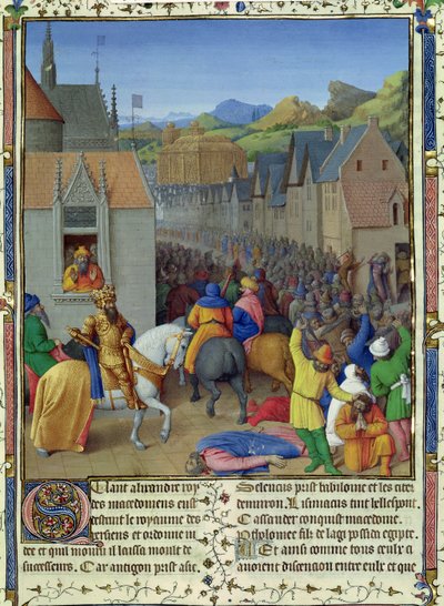 Ingresso di Tolomeo Sotere a Gerusalemme c.30 a.C., illustrazione da 