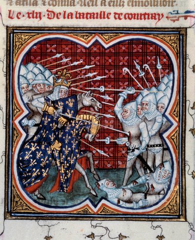 Battaglia di Kortrijk tra Filippo IV il Bello e i fiamminghi detta Battaglia degli Speroni d