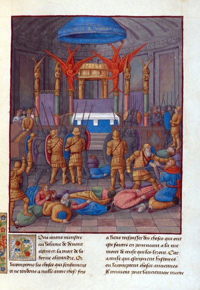 Profanazione del Tempio di Gerusalemme da parte di Pompeo da Jean Fouquet
