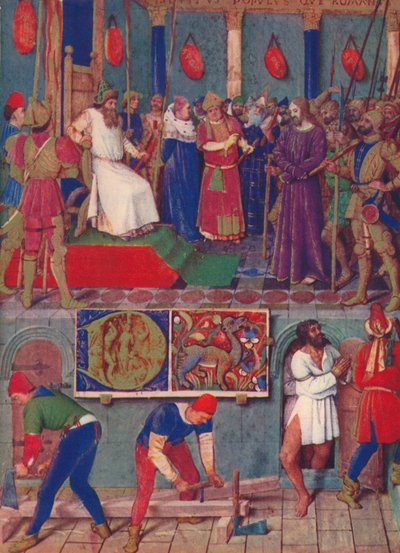 Gesù davanti a Ponzio Pilato, c1455, 1939 da Jean Fouquet