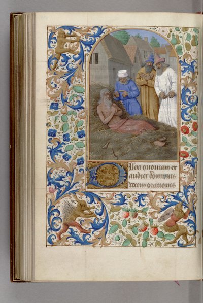 Giobbe sul letamaio Libro delle Ore, 1450-1499 da Jean Fouquet