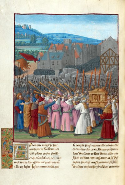 Giosuè e la caduta di Gerico da Jean Fouquet