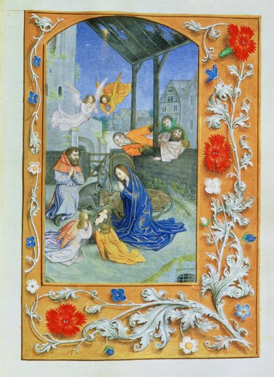 La Natività, dalle Ore di Etienne Chevalier, c.1445 da Jean Fouquet