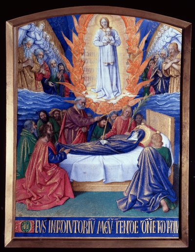 Le Ore della Vergine: la Morte della Vergine Miniatura in "Le Ore di Etienne Chevalier" di Jean Fouquet (1420-1481) da Jean Fouquet