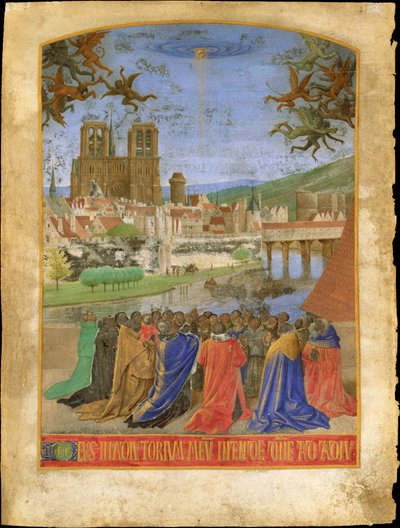 La Mano Destra di Dio Protegge i Fedeli contro i Demoni da Jean Fouquet