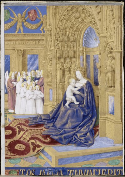 La Vergine e il Bambino in trono Ore di Étienne Chevalier da Jean Fouquet
