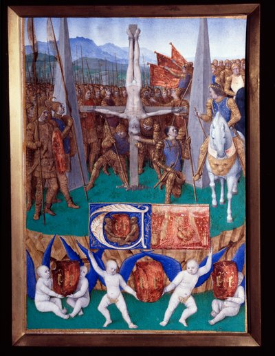 Il martirio di San Pietro Miniatura tratta da "Il Libro delle Ore di Etienne Chevalier" di Jean Fouquet (1420-1477/1481) da Jean Fouquet