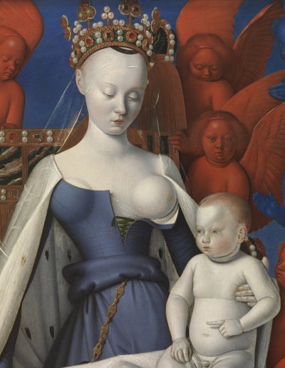 Vergine e Bambino circondati da cherubini e serafini, (dettaglio) da Jean Fouquet