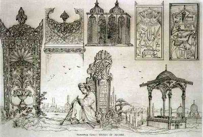 Esempi di tombe turche, arabe e persiane, da 