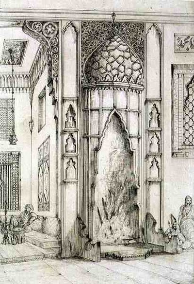 Camino nel Palazzo delle Sette Torri, a Isfahan, da 