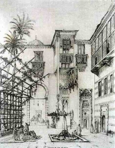 Interno di un cortile, al Cairo, da 